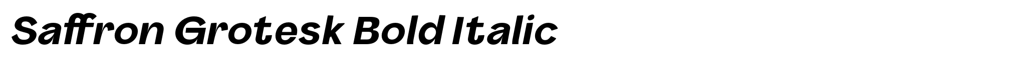 Saffron Grotesk Bold Italic image